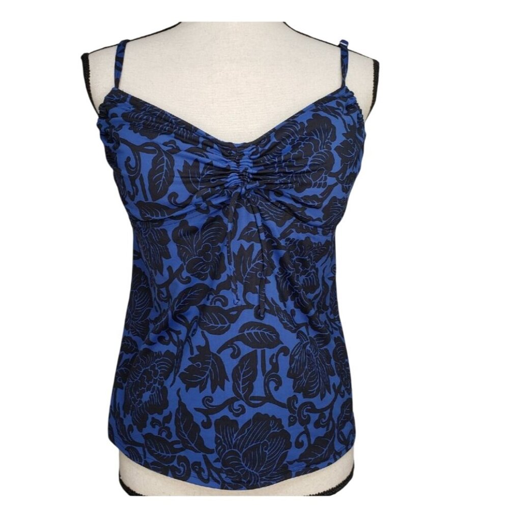 Lands’ End Tankini Blue Floral women’s 8D underwire bra